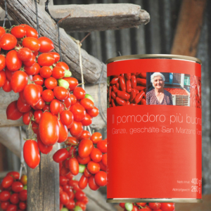 San Marzano Tomaten – handgeerntete, geschälte Top-Qualität, 400 g